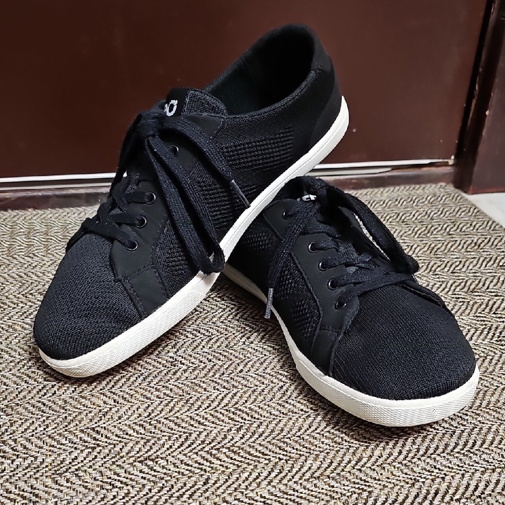 Women's Black Knit Lace-Up DILLEN Xero Shoes